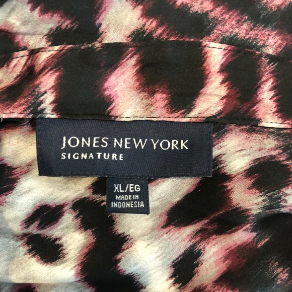 Jones New York Signature Leopard Print Blouse XL - Picture 4 of 5